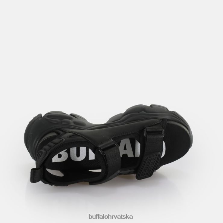 crno Buffalo binary track sandala s platformom veganska |sandale TDD6T80